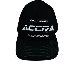 ACCRA FX Golf Shafts EST 2004 Black Adjustable Golf Hat Cap